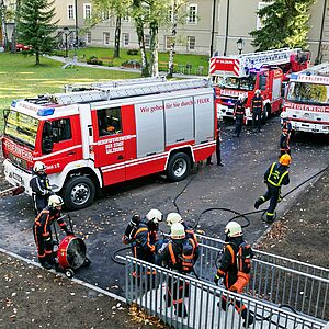 Insgesamt 27 Mann proben den Ernstfall