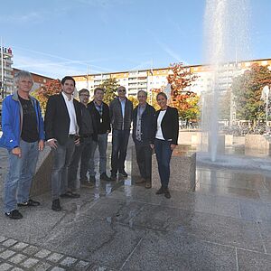 Orakelbrunnen am Bahnhof in Betrieb