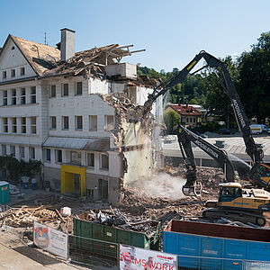 ende August Abriss fertig: