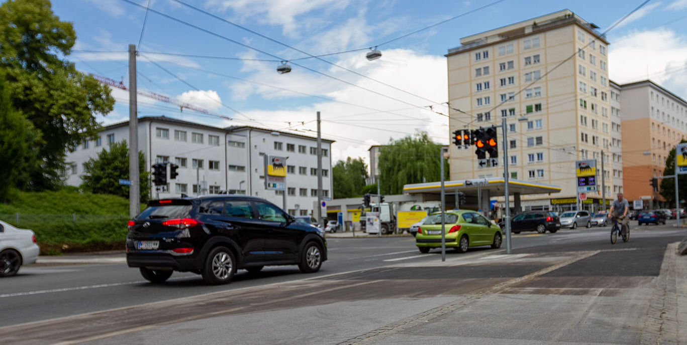 Ampel in der Gabelsbergerstraße