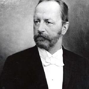 Halbportrait von Dr. Franz von Hueber als Schwarz-Weiss Fotografie