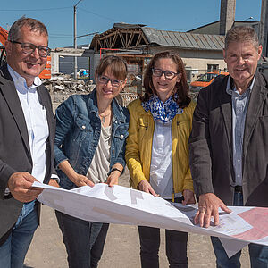 Die Abrissarbeiten beim Wirtschaftshof