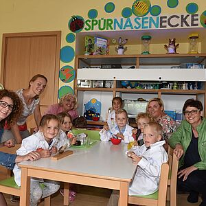 Neue "Spürnasenecke" im Kindergarten Liefering 1