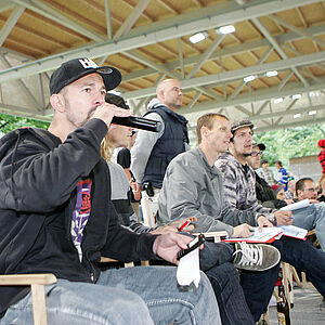 Schaut genau: Die Skater-Fachjury...