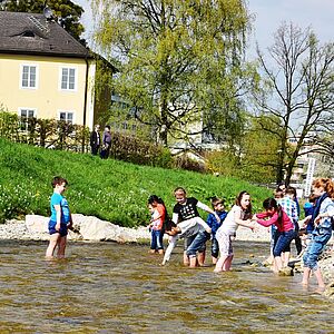 Nahmen das Wasser gleich in Beschlag: