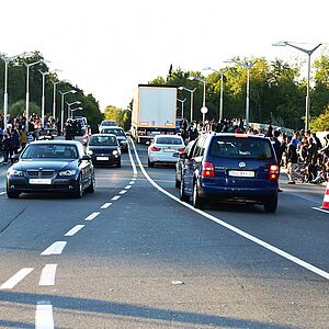 Grenzbrücke nach Freilassing um 18:30 Uhr