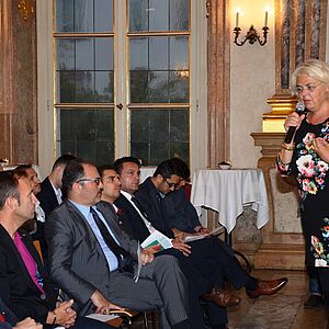 Begrüßte die Gäste im Marmorsaal: