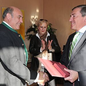 Stadtsiegel in Silber für Braumeister Schreiner
