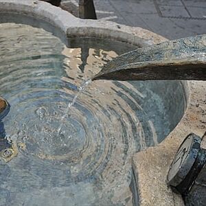 Der Blasiusbrunnen auf dem Bürgerspitalsplatz.