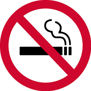 Ein Piktogramm für Rauchverbot