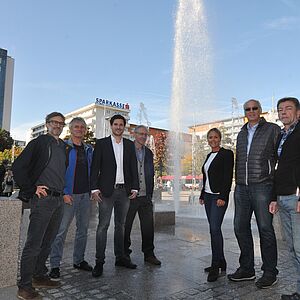 Orakelbrunnen am Bahnhof in Betrieb