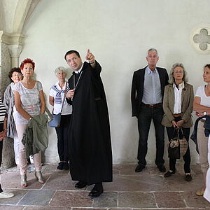 Erzabt Korbinian Birnbacher erklärte das Stift