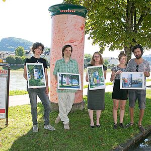 Das Projekt Kunst-Litfaßsäulen in Salzburg