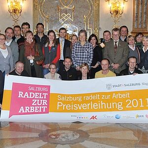 Preisübergabe im Marmorsaal.