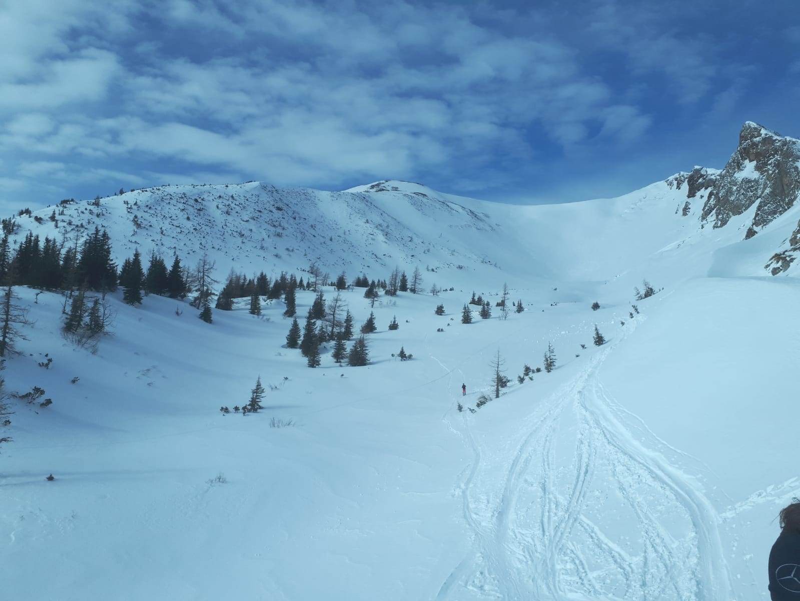 Blick zum Gipfelaufbau