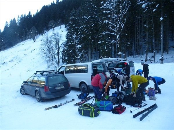 Start beim Gasthof Wegscheid