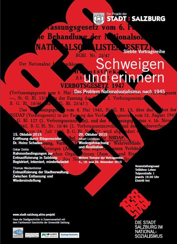 Plakat 1 zur Vortragsreihe 2015 Plakat 1 zur Vortragsreihe 2015