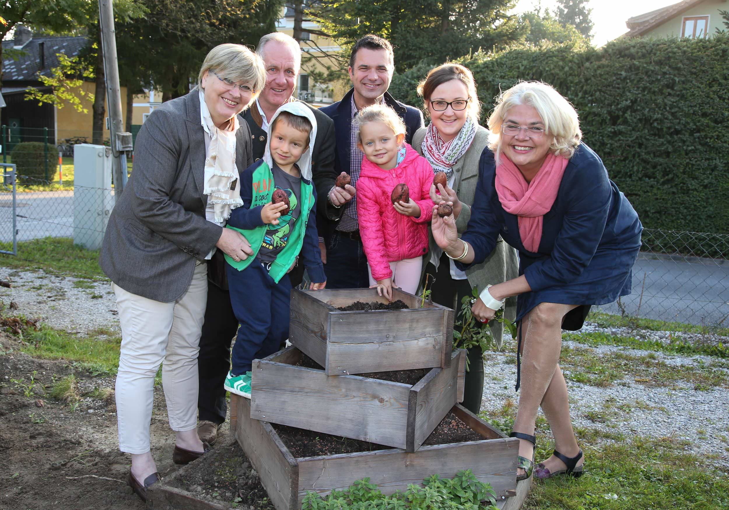 Erdäpfelernte im Kindergarten Leopoldskron-Moos Erdäpfelernte im Kindergarten Leopoldskron-Moos
