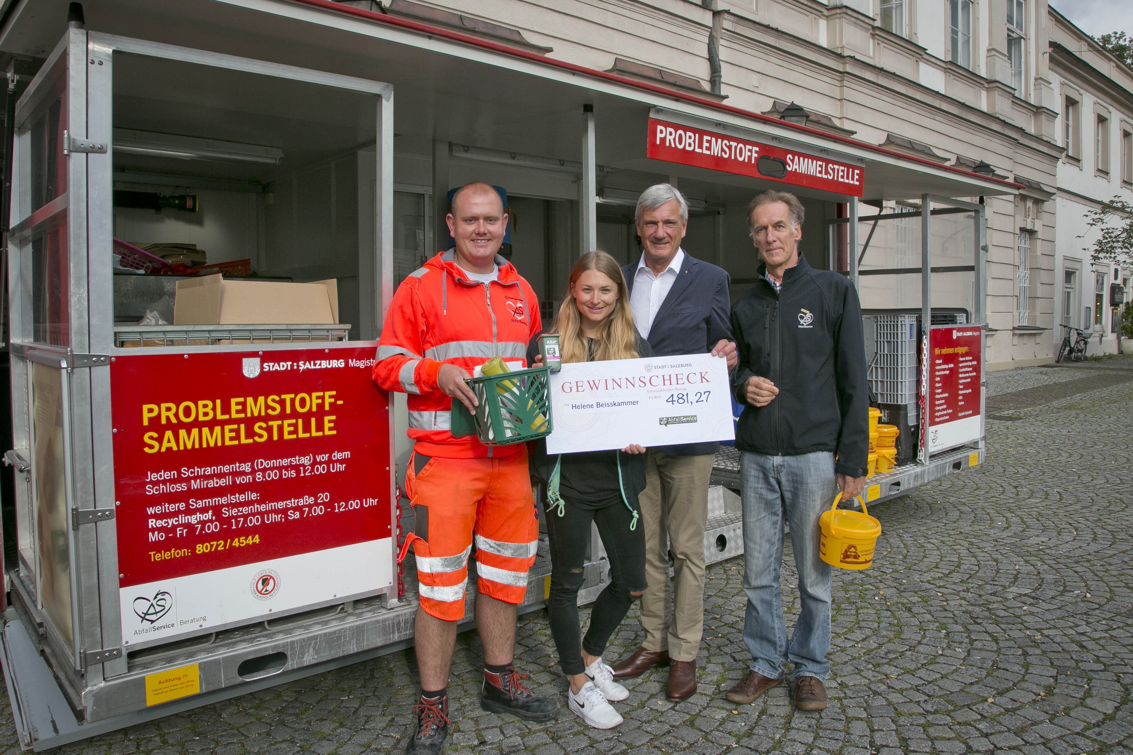 Gewinnscheck-Übergabe Gewinnscheck-Übergabe