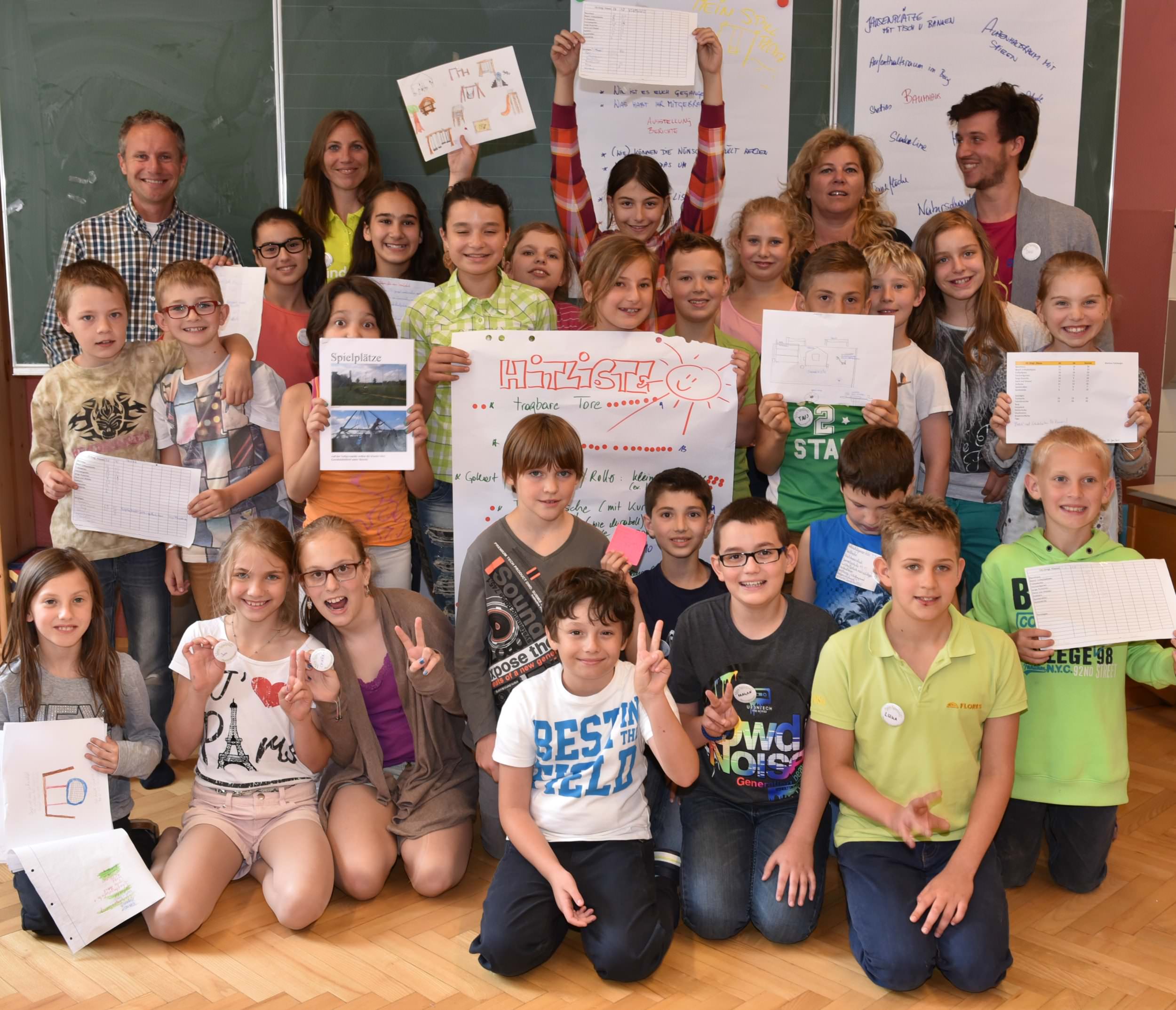 VolksschülerInnen erarbeiten Spieklplatz-Hitliste. VolksschülerInnen erarbeiten Spieklplatz-Hitliste.