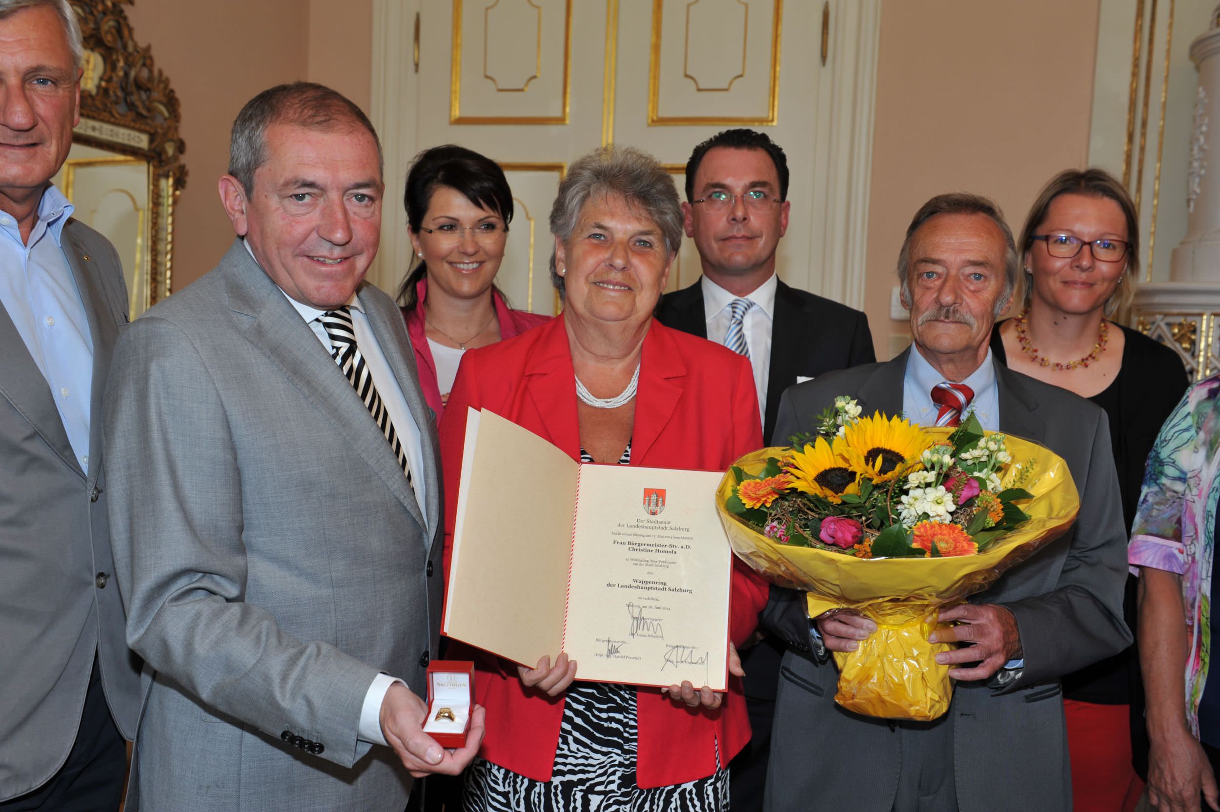Wappenring der Stadt Salzburg für Christine Homola Wappenring der Stadt Salzburg für Christine Homola