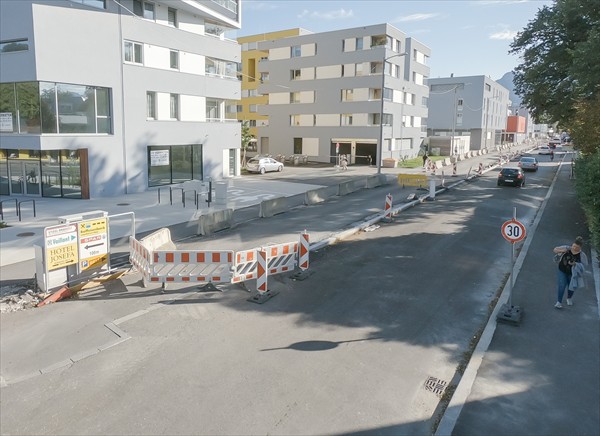 Fahrbahn in der Moosstraße
