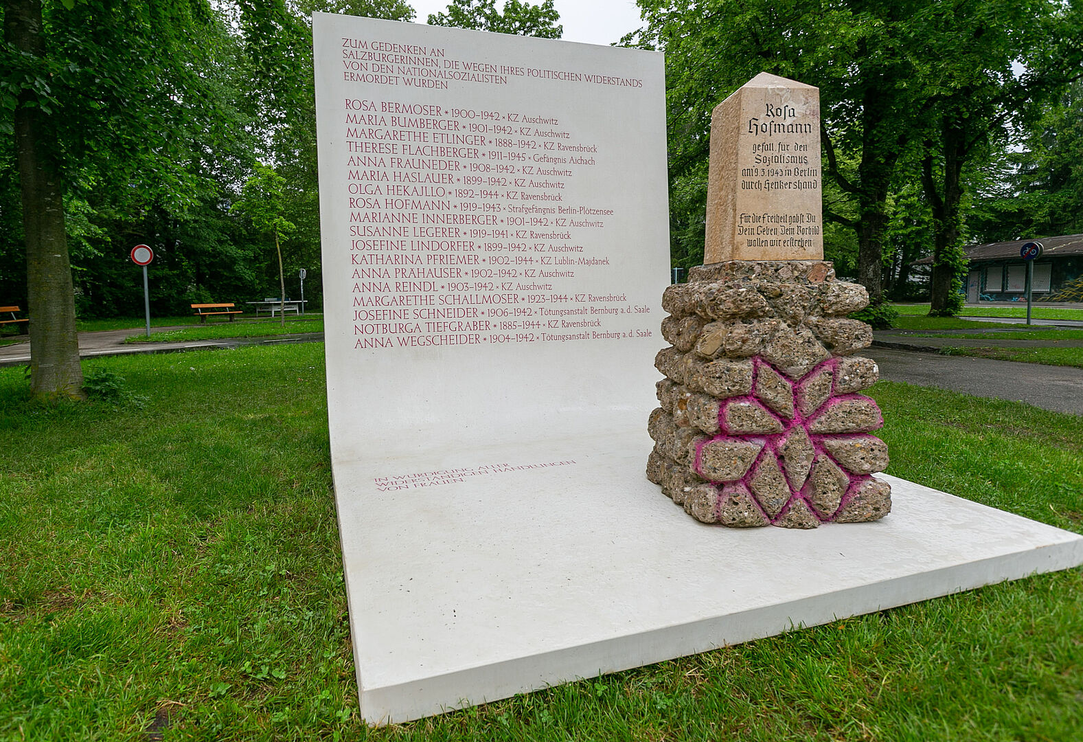 Memorial für Frauen, die dem NS Widerstand geleistet haben.