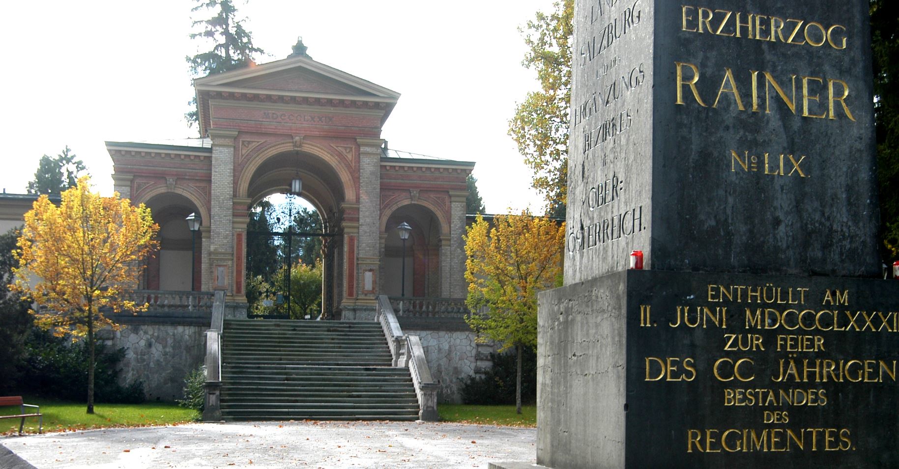 Der Kernpark am Kommunalfriedhof.