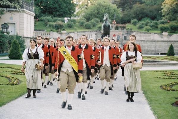 Postmusik Salzburg Postmusikkapelle Salzburg beim Einmarsch am Promenadenkonzert 2016