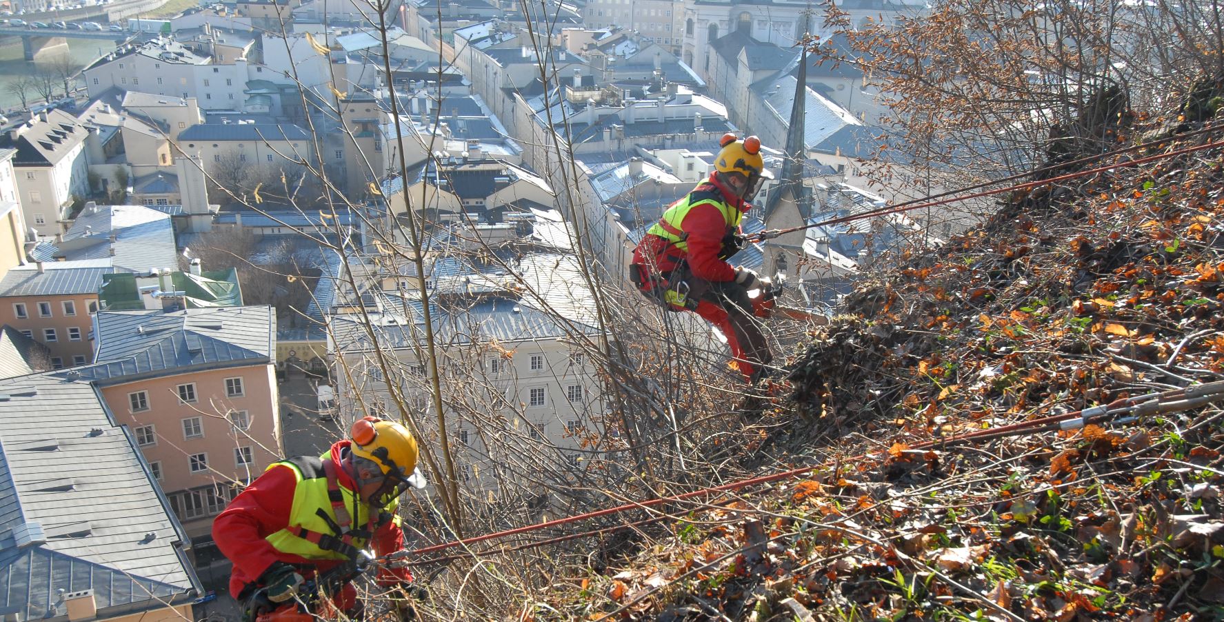 Über den herbstlichen Dächern der Stadt