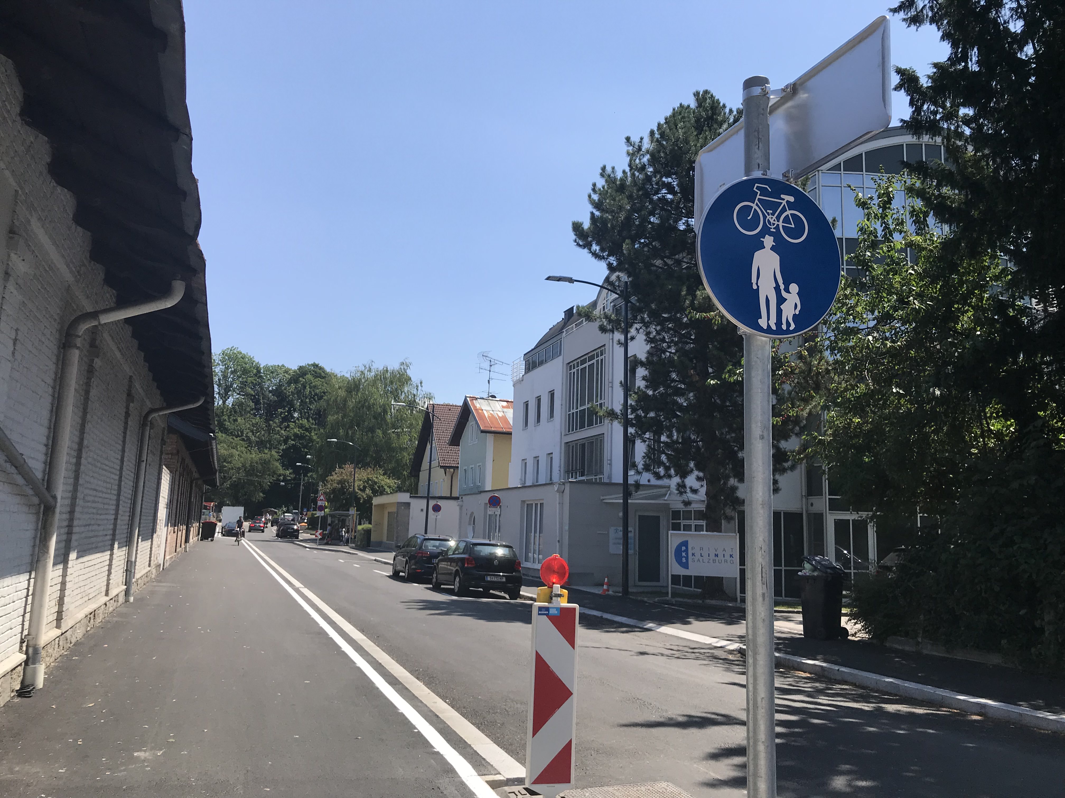 Die Arbeiten an der Sinnhubstraße Die Arbeiten an der Sinnhubstraße