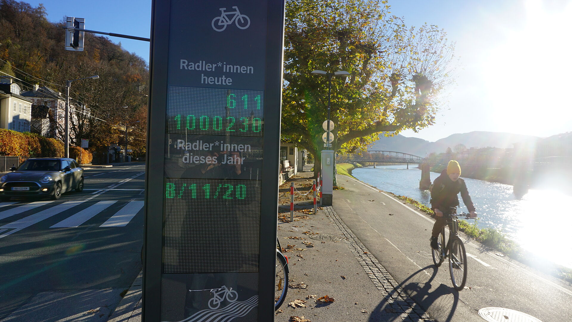 Eine Million Radler*innen am Giselakai seit 15. Jänner 2020