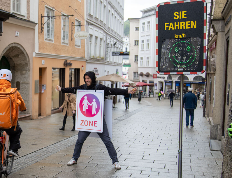 Tempomessungen in Fussgängerzonen