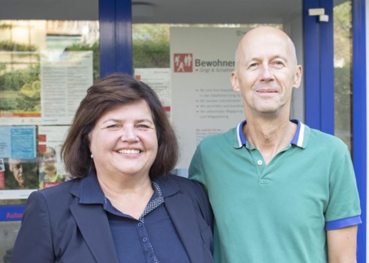 Team BWS Schallmoos Eine Frau und ein Mann vom Bewohnerservice in Schallmoos.
