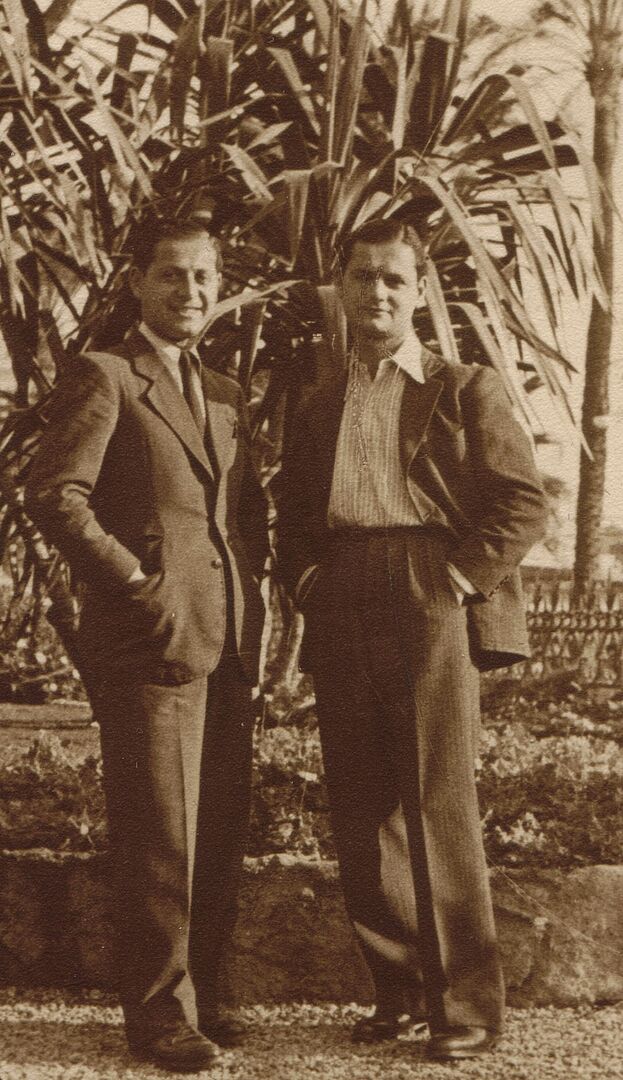Marko Feingold und Bruder Ernst in San Remo, Italien 1930er Jahre