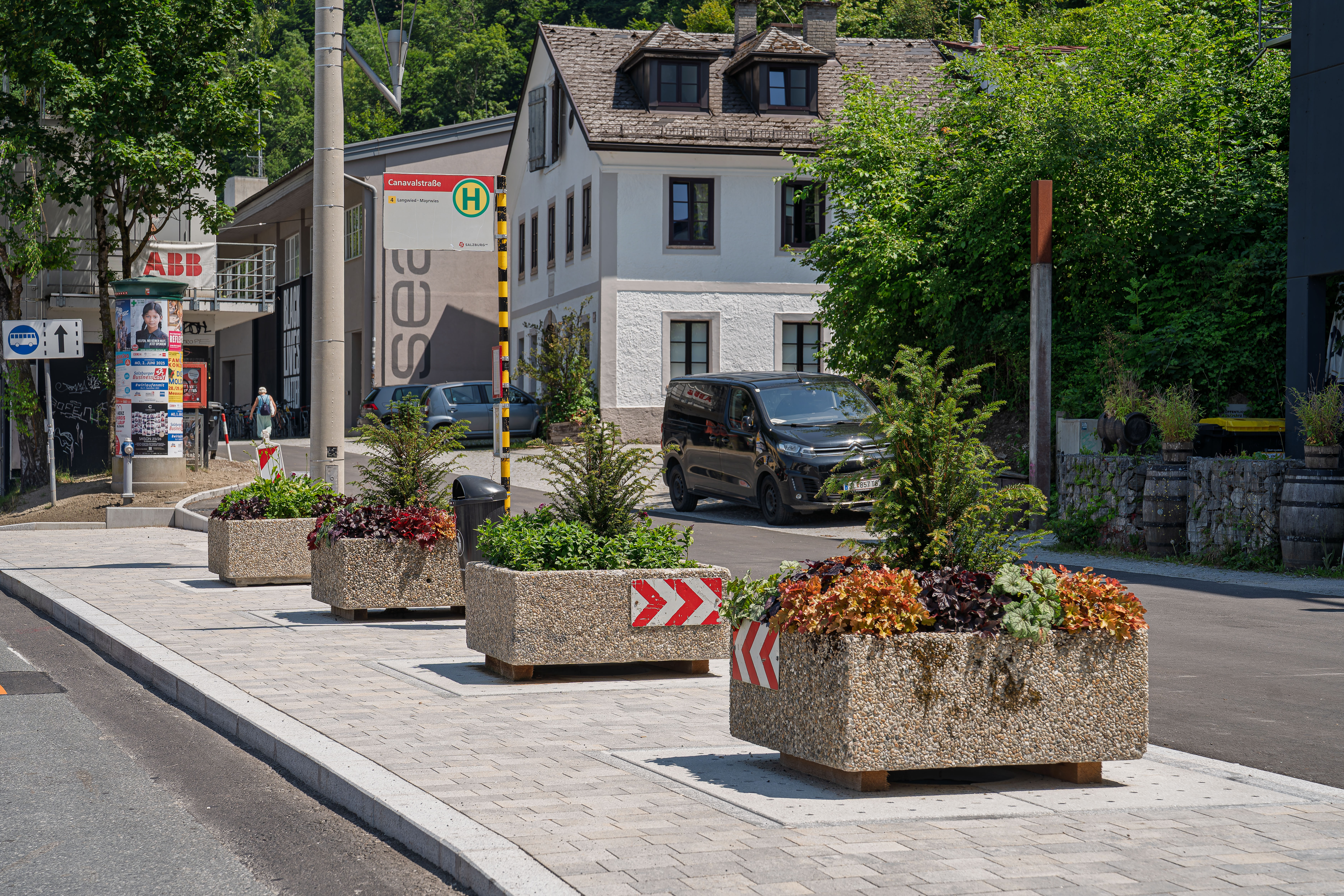 Haltestelle Canavalstraße stadtauswärts