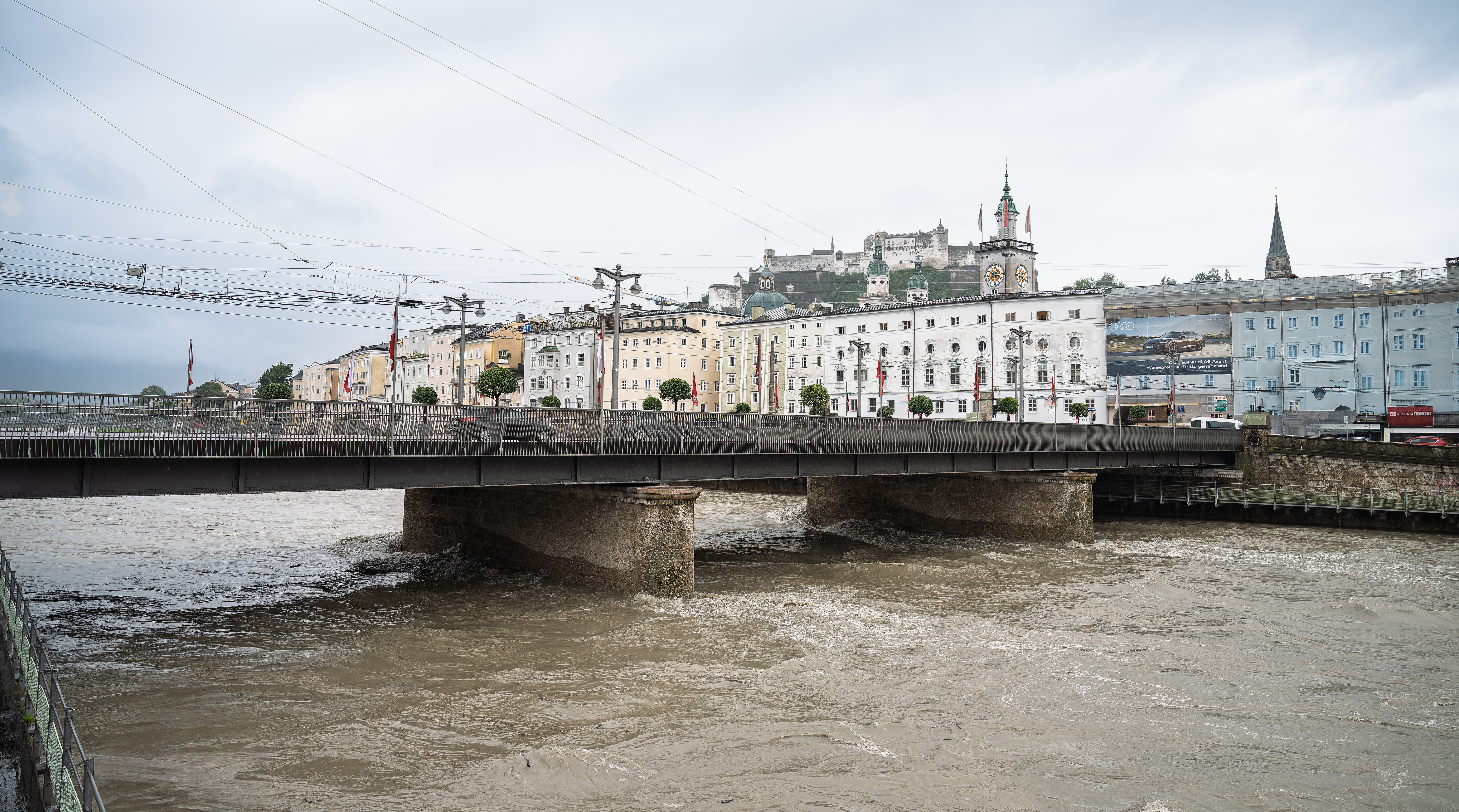 Wasserstand bei Staatsbrücke