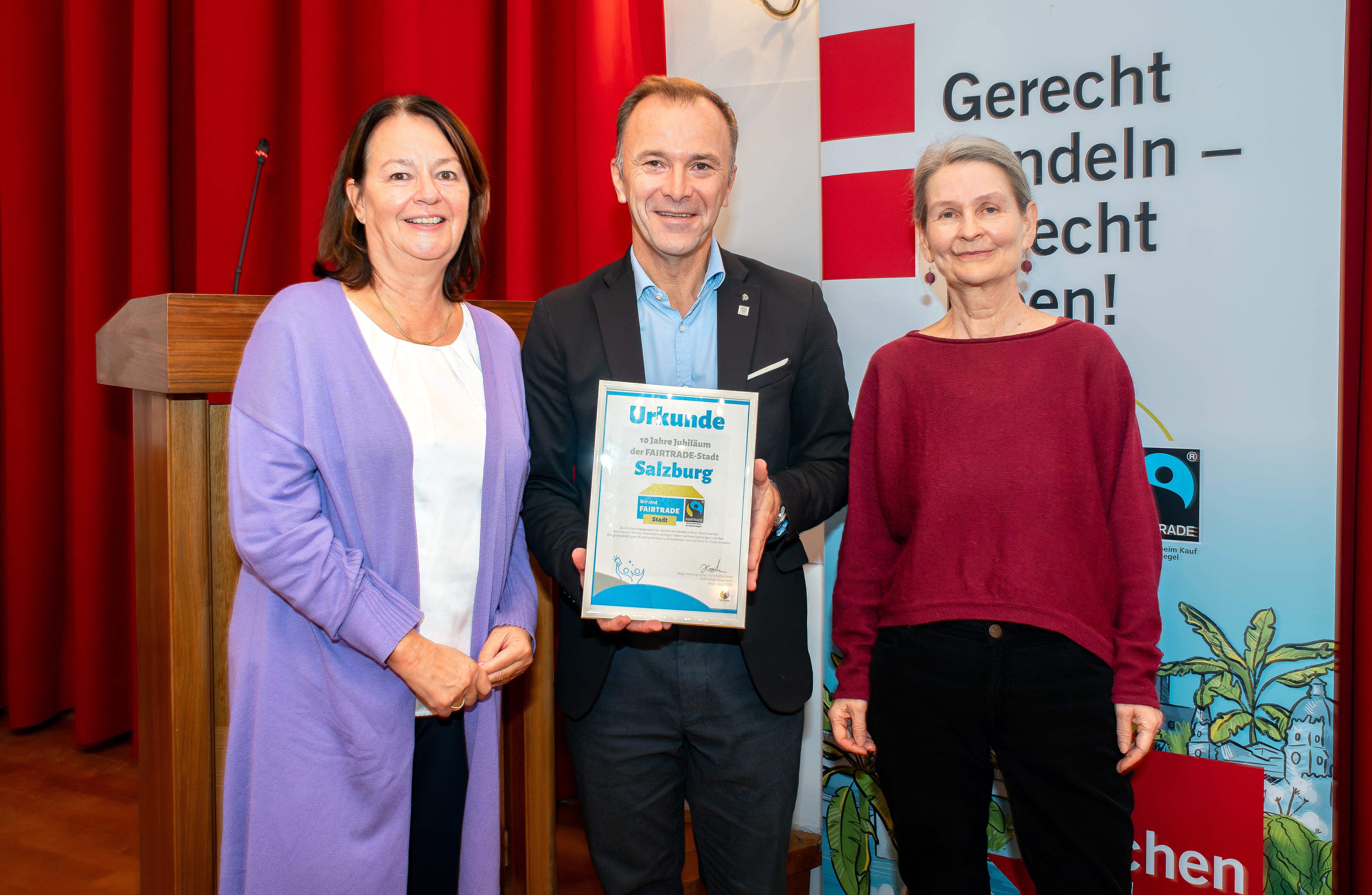 Urkunde für Stadt: