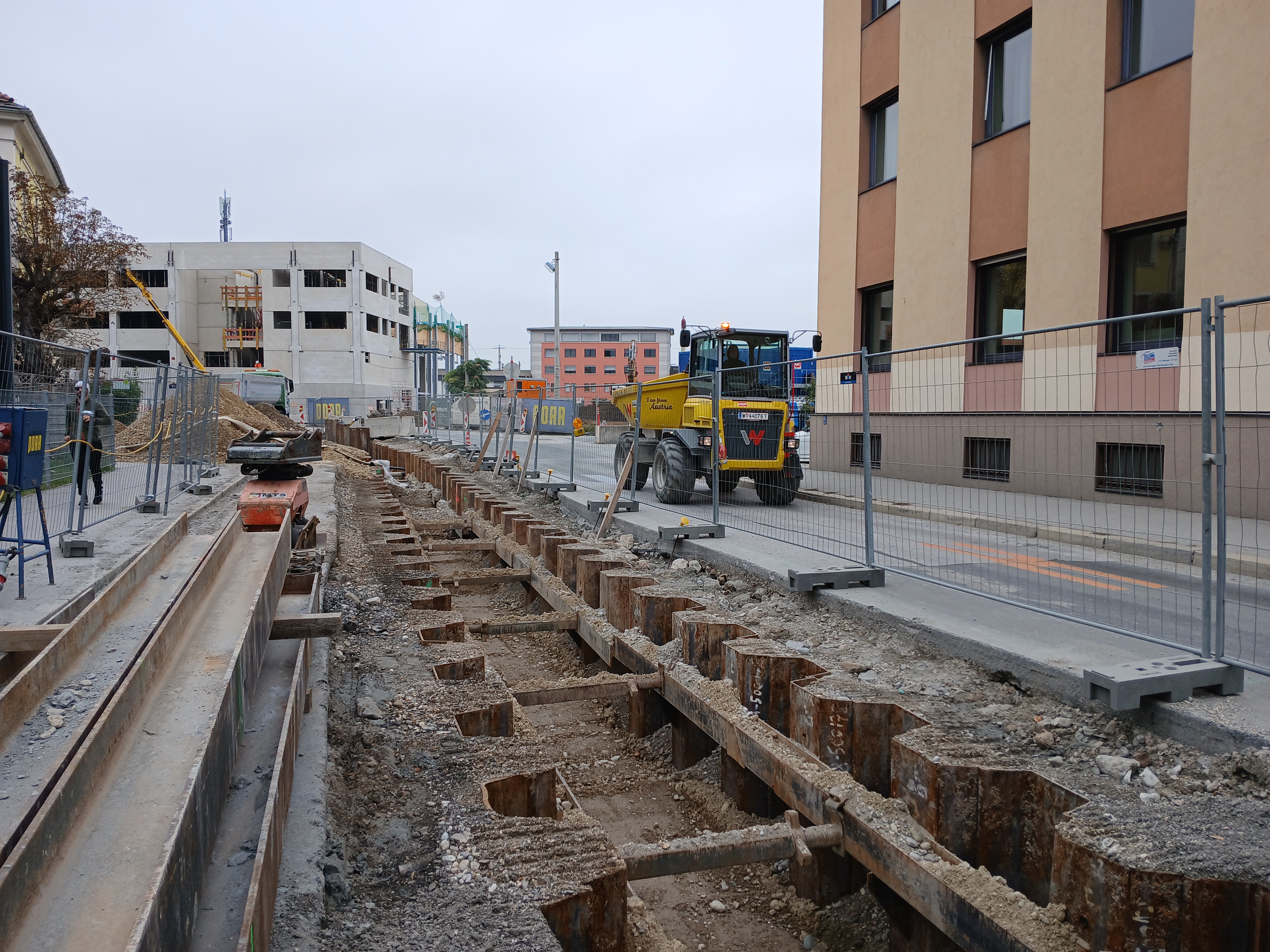 Tiefbauarbeiten hinter dem Hauptbahnhof