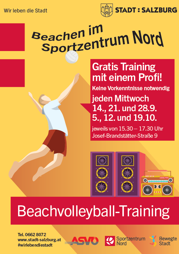 Plakat Beachvolleyball-Training