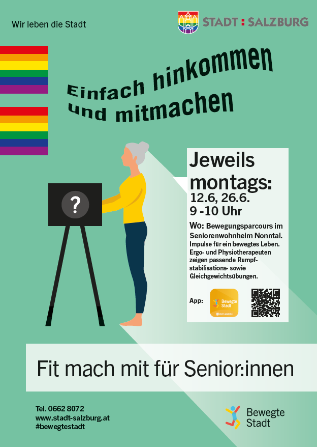 Plakat "Fit mach mit für Senior:innen"