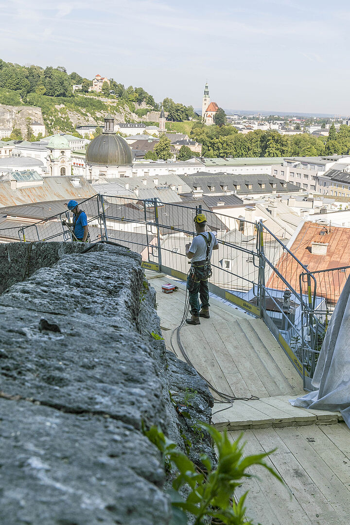Bauarbeiten am Kapuzinerberg