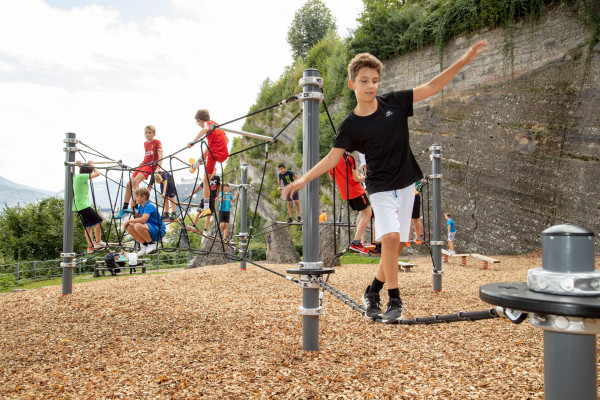 Seilparcour beim Kletterpark Müllner Schanze