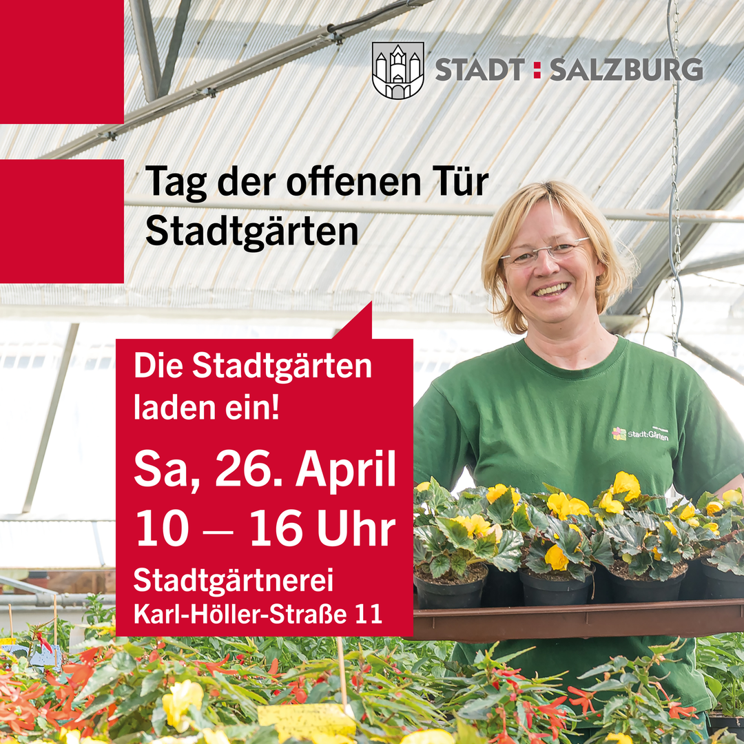Die Stadtgärten laden herzlich ein.