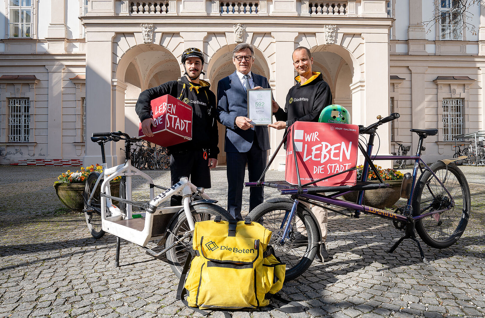 Freuen sich über klimafreundliche Zusammenarbeit: