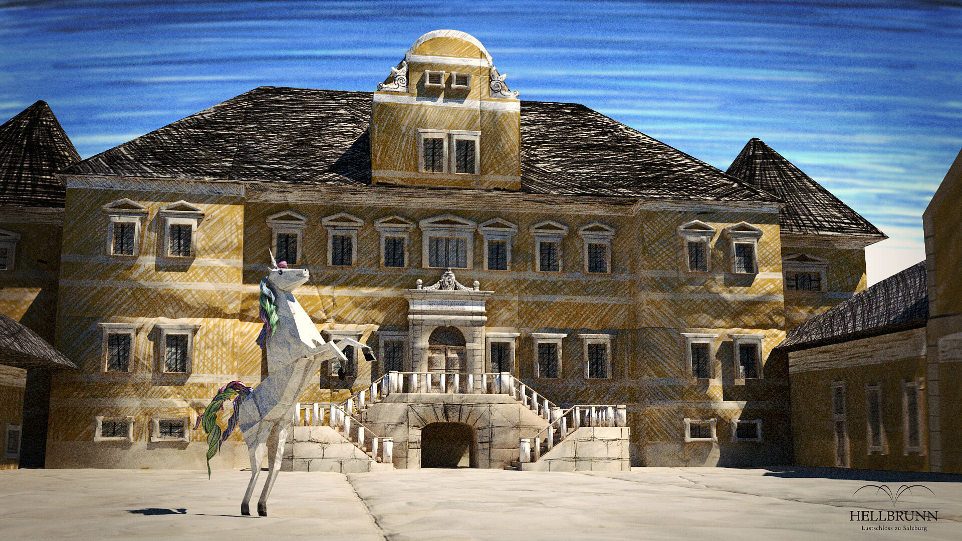 Imagevideo Schloss und Wasserspiele Hellbrunn