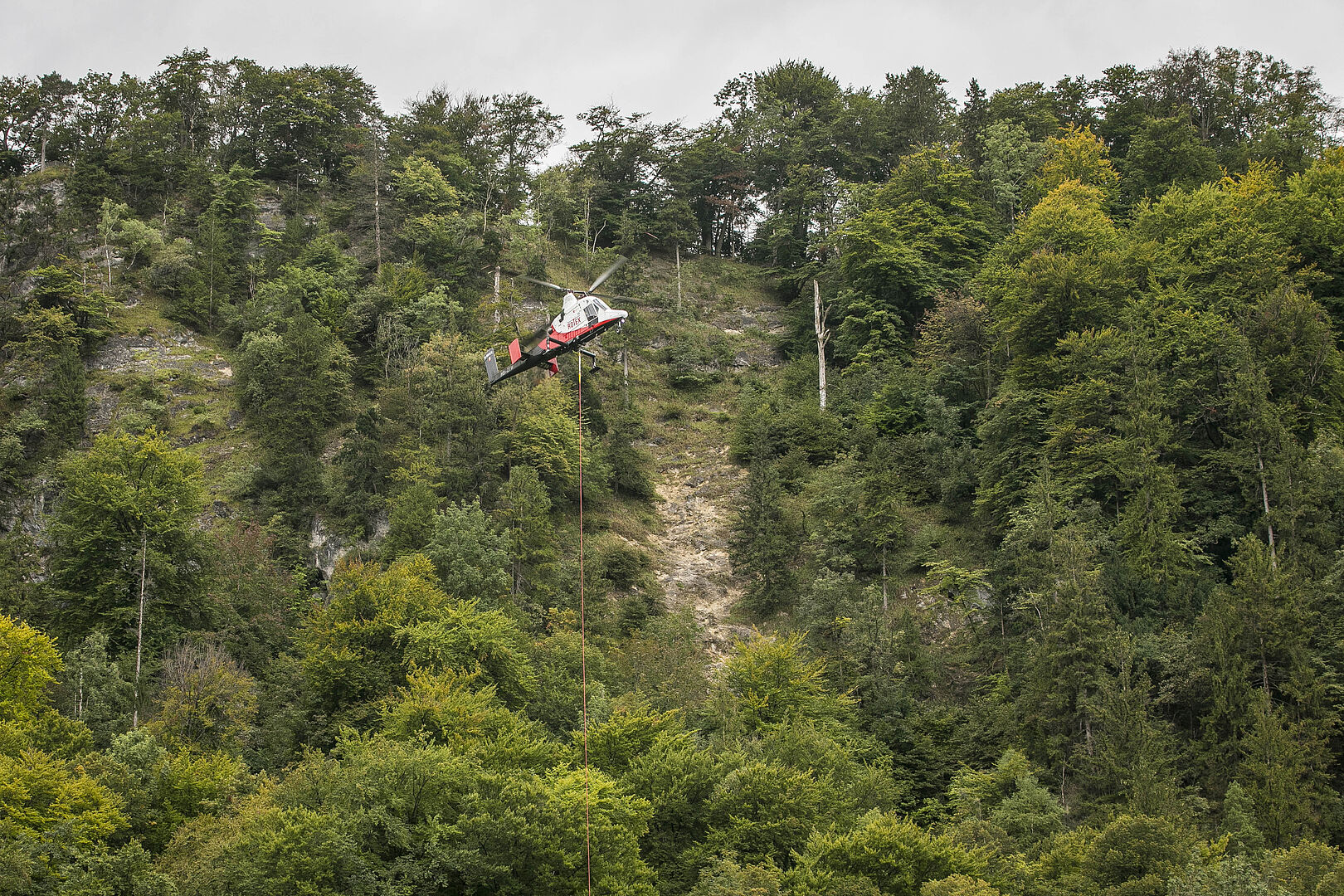 Transportflüge am Kapuzinerberg