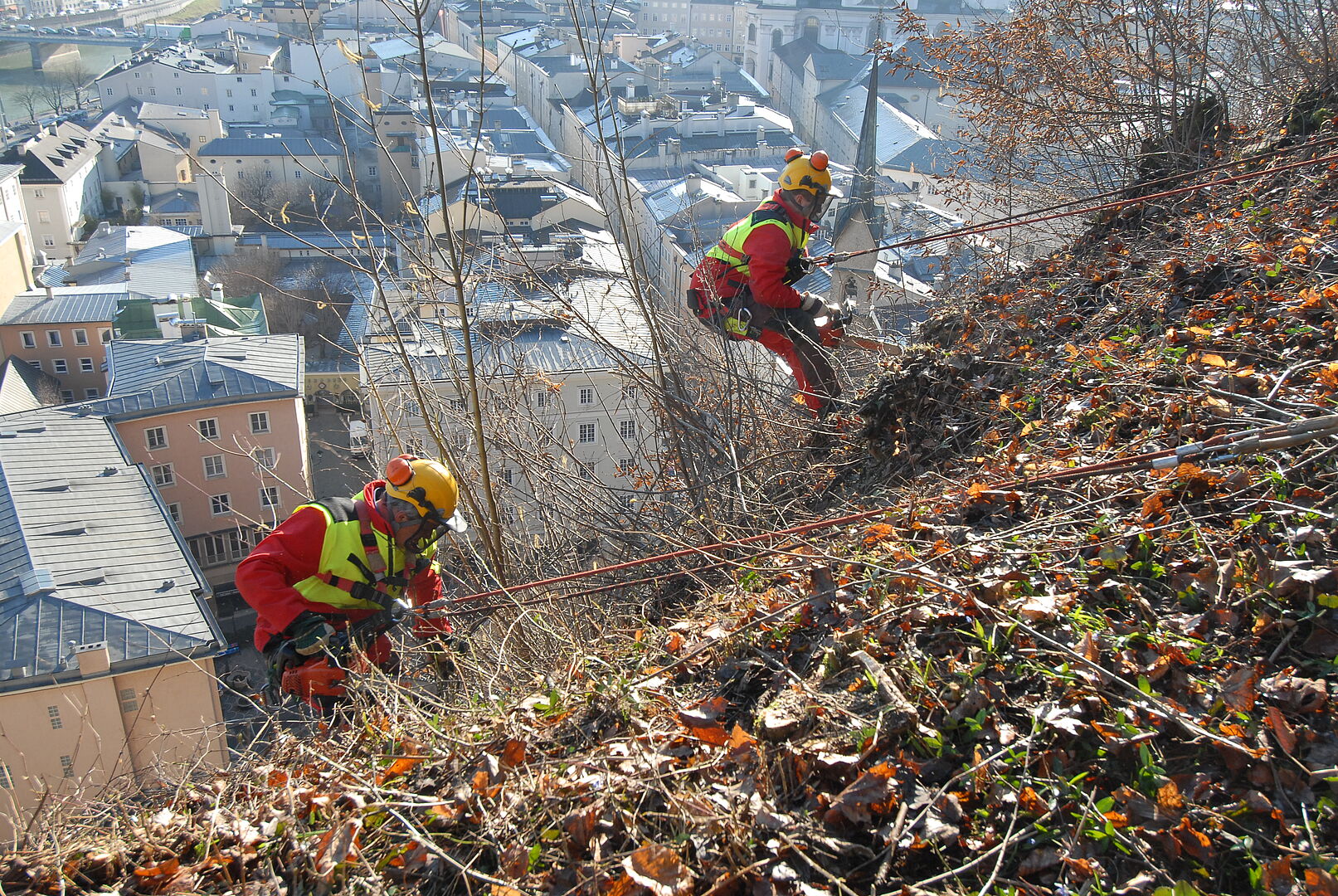 Bergputzer im Einsatz.
