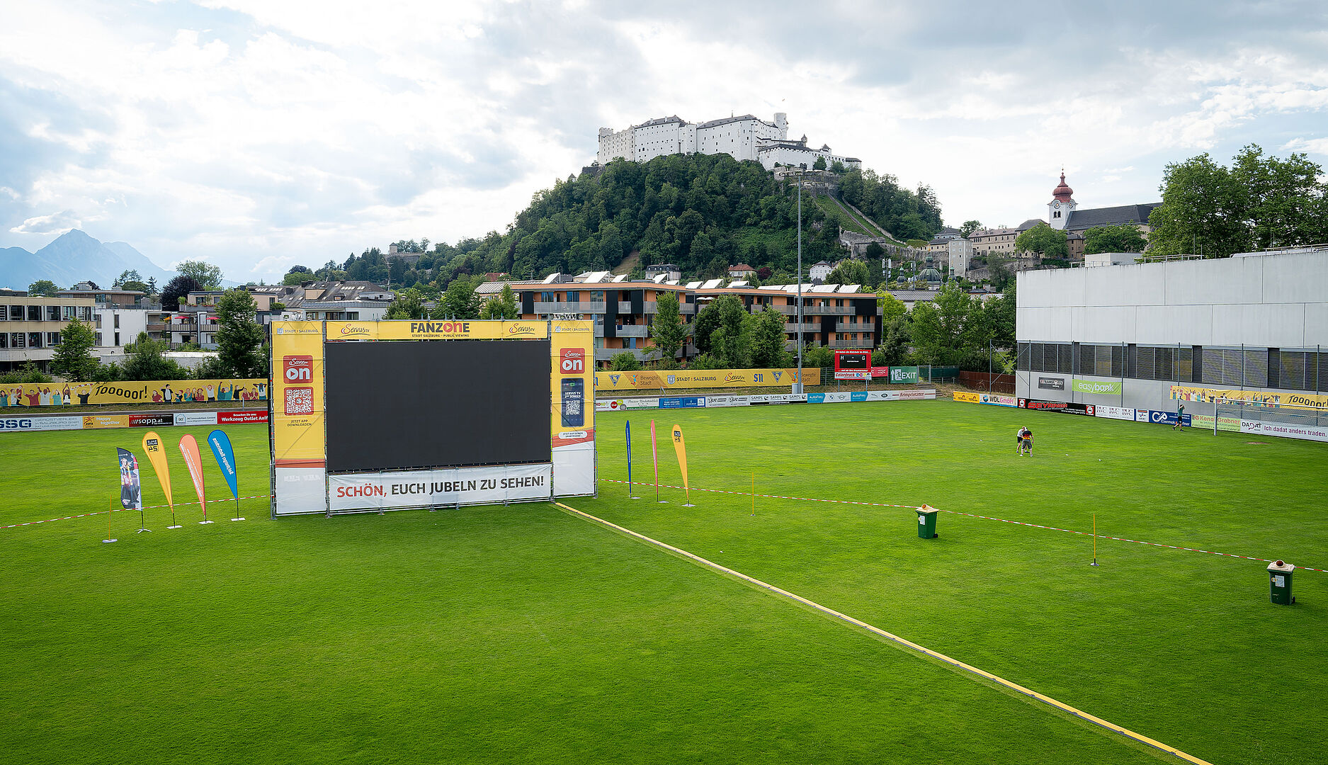 Fan Zone Nonntal: Heute nur Tribühne geöffnet