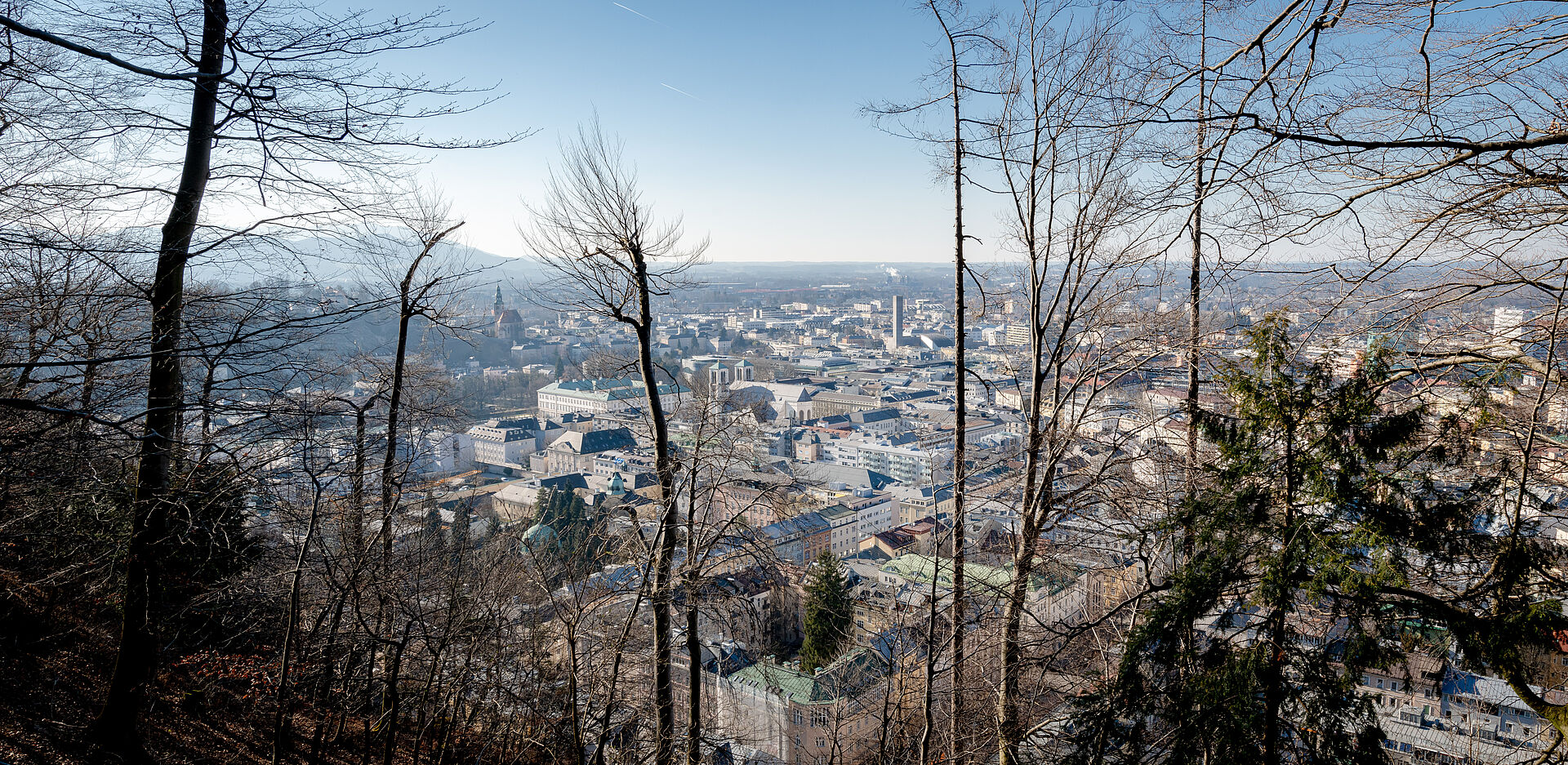 Ausblick vom Kapuzinerberg über das Andräviertel